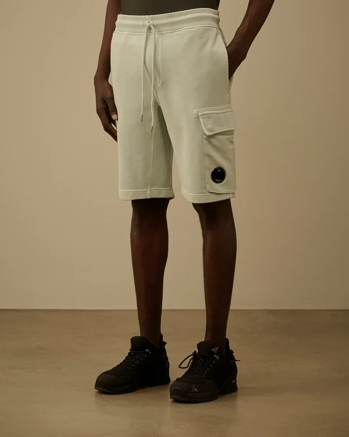 Katoenen diagonale fleece cargoshorts