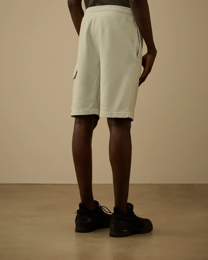 Katoenen diagonale fleece cargoshorts