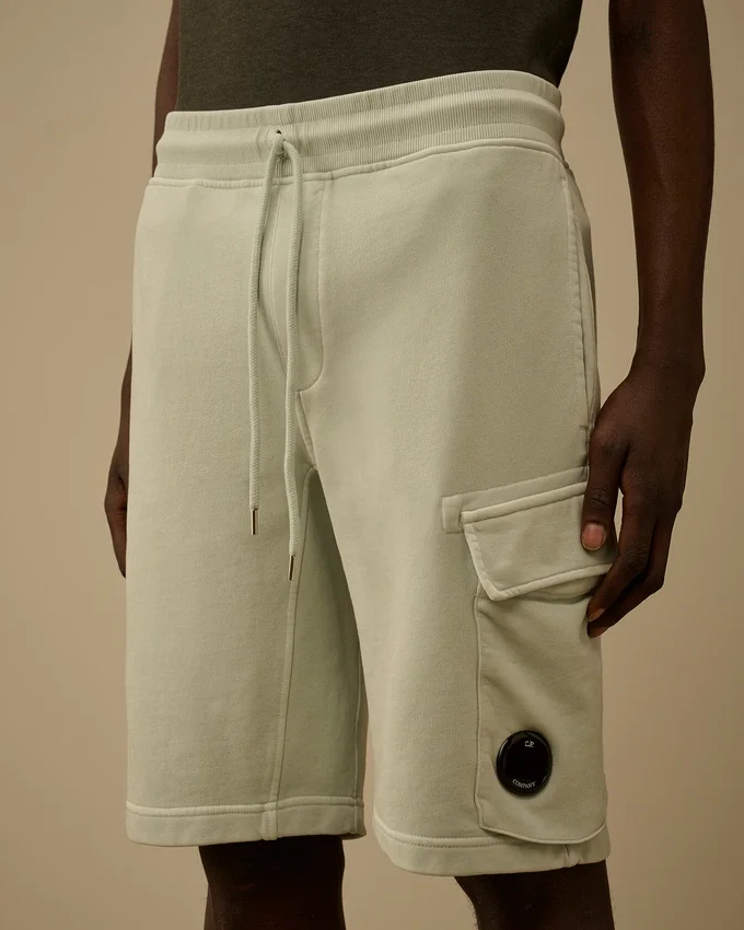 Katoenen diagonale fleece cargoshorts