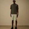 Katoenen diagonale fleece cargoshorts