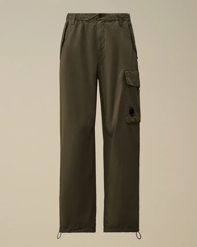 Katoenen ripstop boxy cargo-broek met Lens-detail