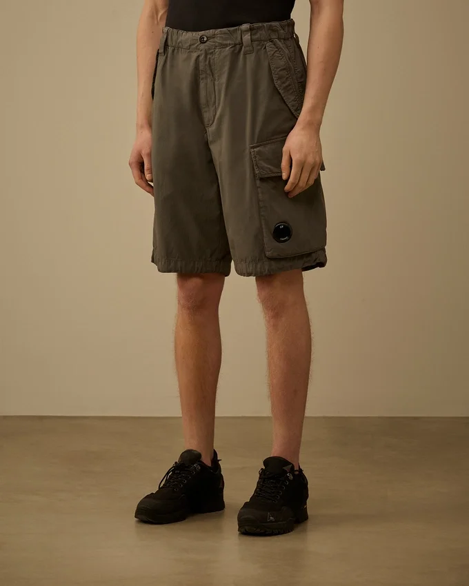 Katoenen ripstop cargo-short met losse Lens-zakken
