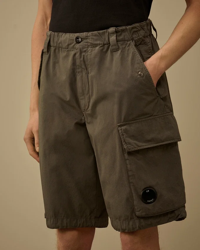 Katoenen ripstop cargo-short met losse Lens-zakken