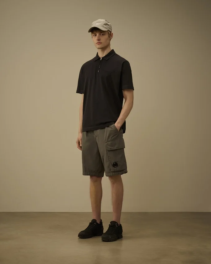 Katoenen ripstop cargo-short met losse Lens-zakken