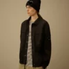 Katoenen ripstop overshirt met boxy pasvorm, knopen en Lens-detail