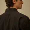 Katoenen ripstop overshirt met boxy pasvorm, knopen en Lens-detail