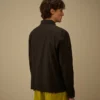 Katoenen ripstop overshirt met boxy pasvorm, knopen en Lens-detail