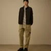 Katoenen ripstop overshirt met boxy pasvorm, knopen en Lens-detail