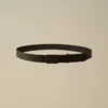 Leren riem met logo