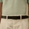 Leren riem met logo