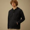 Licht fleece sweatshirt met capuchon, rits en Lens-detail