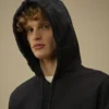 Licht fleece sweatshirt met capuchon, rits en Lens-detail