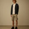 Licht fleece sweatshirt met capuchon, rits en Lens-detail