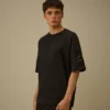 Licht fleece-Sweatshirt met korte mouwen