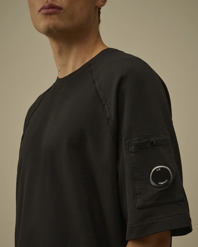 Licht fleece-Sweatshirt met korte mouwen