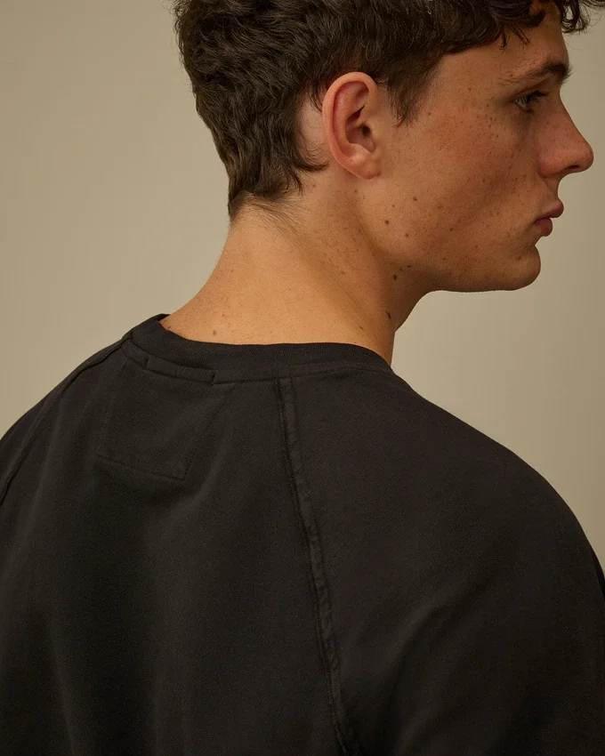 Licht fleece-Sweatshirt met korte mouwen