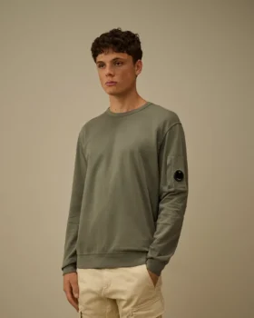 Licht fleece-Sweatshirt met ronde hals