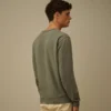 Licht fleece-Sweatshirt met ronde hals
