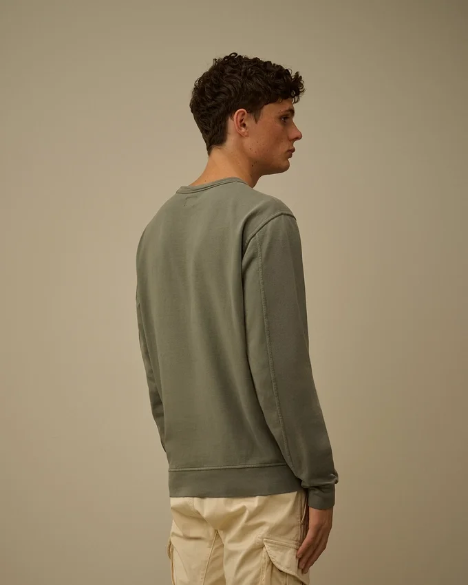 Licht fleece-Sweatshirt met ronde hals