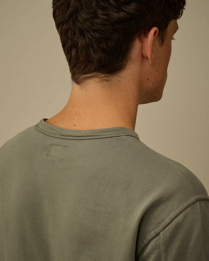 Licht fleece-Sweatshirt met ronde hals