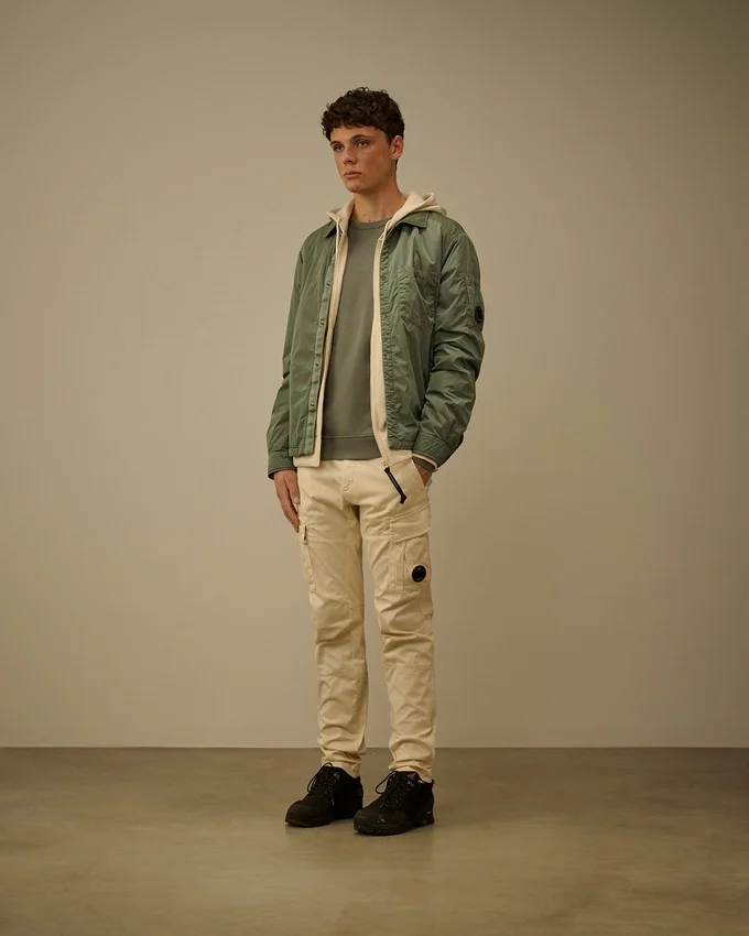 Licht fleece-Sweatshirt met ronde hals