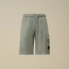 Lichte fleece cargo-sweatshorts met Lens-detail