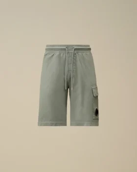 Lichte fleece cargo-sweatshorts met Lens-detail