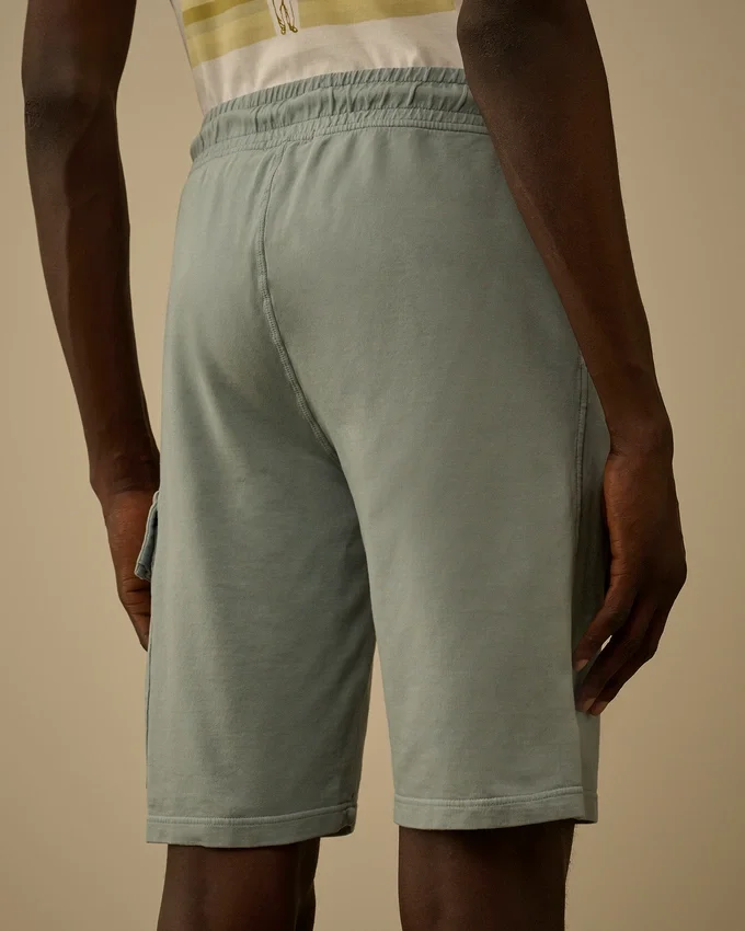 Lichte fleece cargo-sweatshorts met Lens-detail
