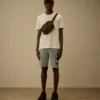 Lichte fleece cargo-sweatshorts met Lens-detail