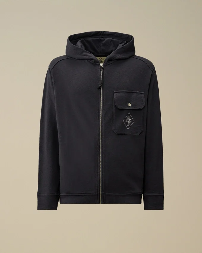 Malfilè fleece-Sweatshirt met capuchon in rits