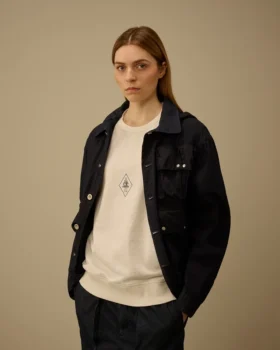 Malfilè fleece-Sweatshirt met korte mouwen