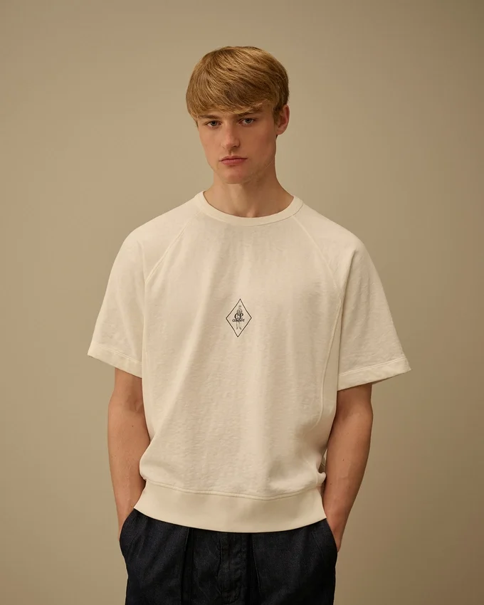 Malfilè fleece-Sweatshirt met korte mouwen