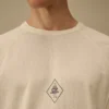 Malfilè fleece-Sweatshirt met korte mouwen