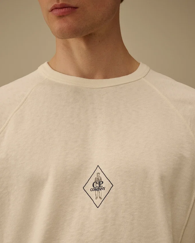 Malfilè fleece-Sweatshirt met korte mouwen