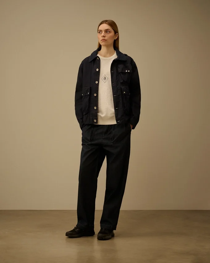 Malfilè fleece-Sweatshirt met korte mouwen