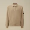 Malfilè fleece-sweatshirt met Lens-motief en halve rits