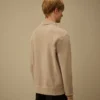 Malfilè fleece-sweatshirt met Lens-motief en halve rits