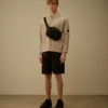 Malfilè fleece-sweatshirt met Lens-motief en halve rits