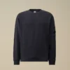 Malfilè fleece sweatshirt met ronde hals en Lens-motief