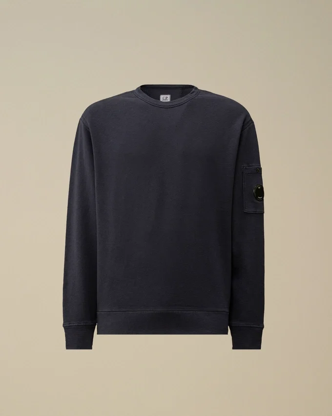 Malfilè fleece sweatshirt met ronde hals en Lens-motief