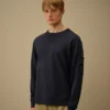 Malfilè fleece sweatshirt met ronde hals en Lens-motief