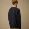 Malfilè fleece sweatshirt met ronde hals en Lens-motief