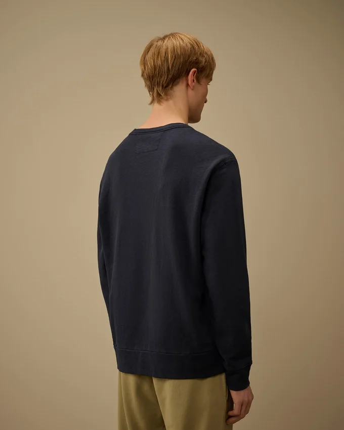 Malfilè fleece sweatshirt met ronde hals en Lens-motief