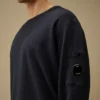 Malfilè fleece sweatshirt met ronde hals en Lens-motief