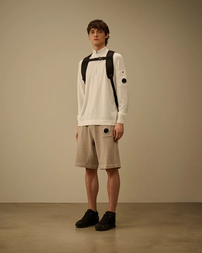 Malfilè fleece-sweatshorts met Lens