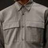 Metropolis Series gabardine overhemd met lange mouwen en knoopsluiting