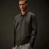 Metropolis Series gabardine overhemd met rits