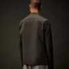 Metropolis Series gabardine overhemd met rits