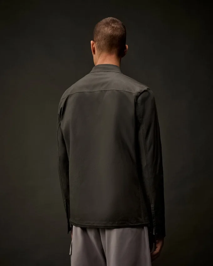 Metropolis Series gabardine overhemd met rits