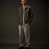 Metropolis Series gabardine overhemd met rits